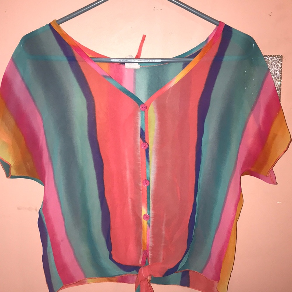 COLORFUL SEE THROUGH TOP